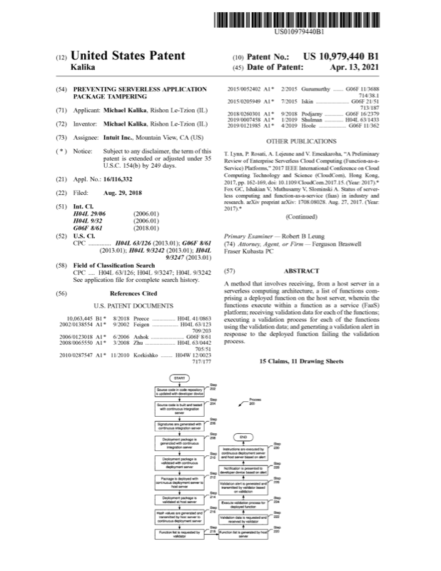 US Patent 10,979,440 B1
